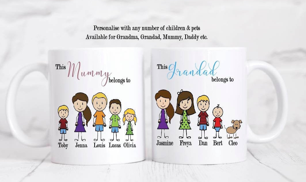 This MUMMY DADDY GRANDMA Grandad Auntie Uncle Nanny Belongs to mug | …