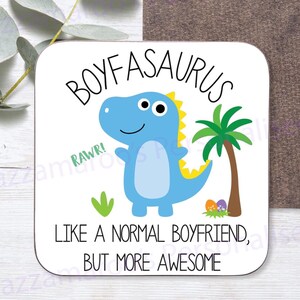 Boyfasaurus Untersetzer | Lustiges Dinosaurier Geschenk für Freund