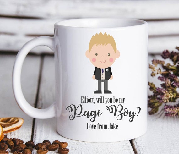 Personalised Page Boy Mug Page Boy Gifts Wedding Thank You Gifts Pageboy Present