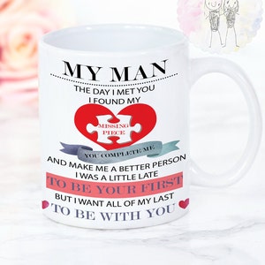 My Man Mug | Gift for husband | Boyfriend | Partner | Fiance | I love you mug | Sentimental gift | hristmas present |Stocking Filler for him
