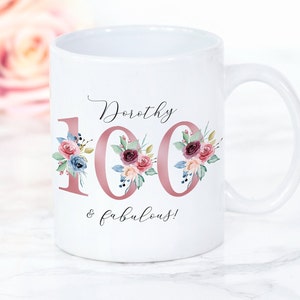 100th Birthday Mug | 100 and Fabulous | Happy 100th Birthday | 100 | 100th Birthday Gift | born in 1924 Gift | Custom Mug for 100th Birthday