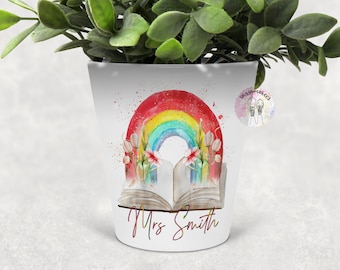 TEACHER GIFT | Teacher Plant Pot | Personalised Teacher Planter | Thank you for helping me grow | Teacher appreciation gift | Educator gift