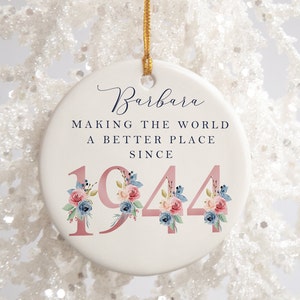 40th Birthday Gift Making the world a better place since 1984 40s 40 40th Birthday Gift born in 1984 Gift Ceramic 40th Ornament image 4