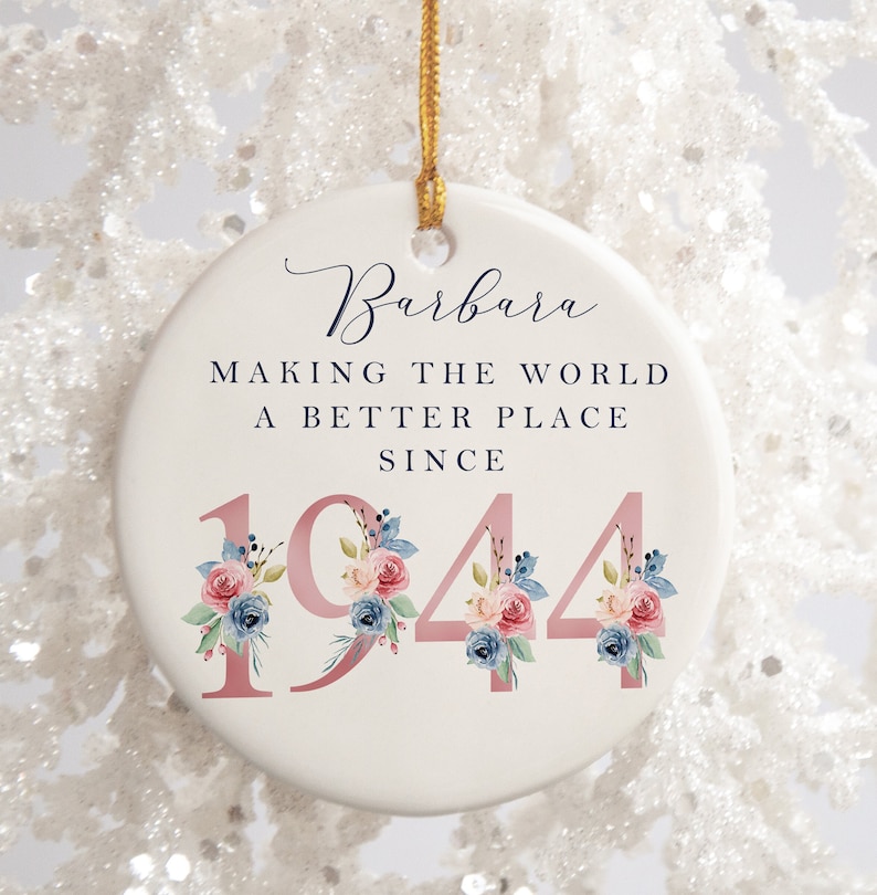 40th Birthday Gift Making the world a better place since 1984 40s 40 40th Birthday Gift born in 1984 Gift Ceramic 40th Ornament image 4