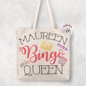 GRANDMA GIFT | Grandma Bingo Bag | Bingo Queen | Personalised Bingo Pen Holder | Birthday Christmas Gift for Nanny Nanna Grandma Gran Granny