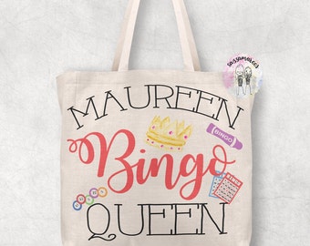 GRANDMA GIFT | Grandma Bingo Bag | Bingo Queen | Personalised Bingo Pen Holder | Birthday Christmas Gift for Nanny Nanna Grandma Gran Granny