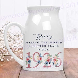 100th Birthday Flower Pot | Making the world a better place since 1926 | Happy 100th Birthday | 100 | 100th |100th Birthday Gift 1926 FLORAL
