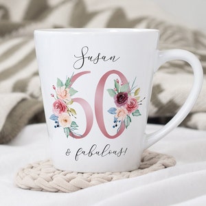 60er Geburtstags-Latte-Becher | 60er und Fabelhaftes | Alles Gute zum 60. Geburtstag | 60er Jahre | 60 | 60.Geburtstag Geschenk | Jahrgang 1964 Geschenk | Individuelle Tasse für 60er Jahre