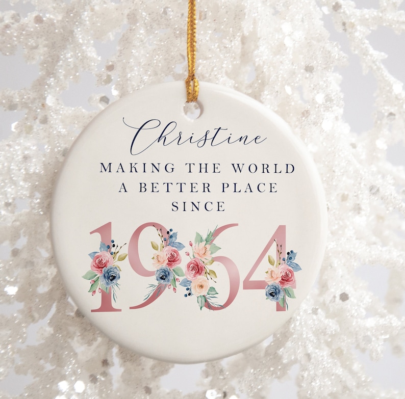 40th Birthday Gift Making the world a better place since 1984 40s 40 40th Birthday Gift born in 1984 Gift Ceramic 40th Ornament image 6