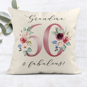 60th Birthday Gift | 60 and Fabulous Gift | Happy 60th Birthday | 60s | 60 | 60th Birthday Cushion | 60th Pillow gift | Birthday Pillow Gift