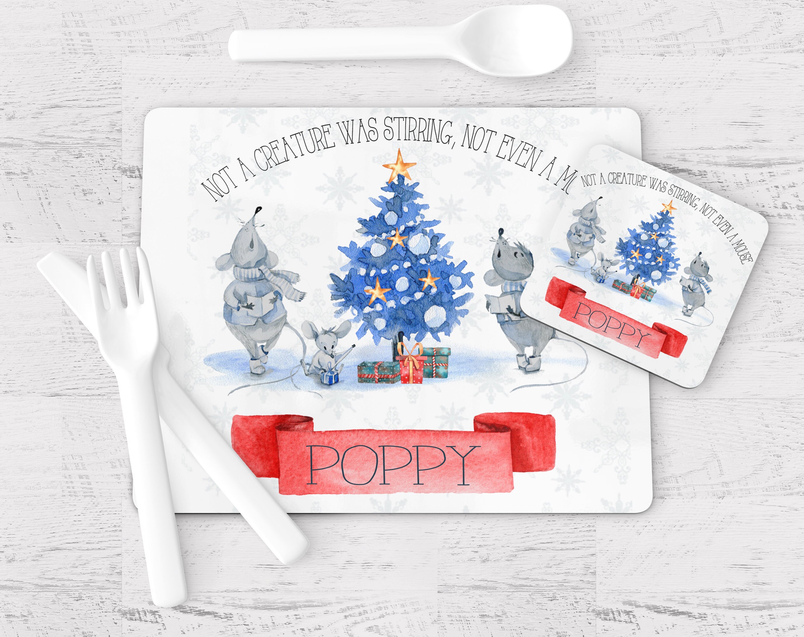 Personalised Winter Christmas Placemats