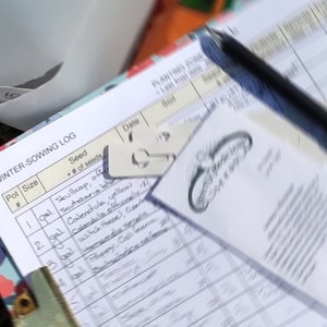 WINTER SOWING tracking Log / Form  download pdf  8.5 x 11 easily find pot numbers, seeds, location, plant date, sprout %, etc