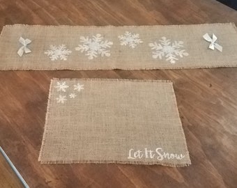 Natural Winter Holiday Table Decorations 10 Farmhouse Christmas Table Decor Hand Painted Place Mats Set of 2 8 12 Let It Snow White Snowflake Placemats 6 4 Rustic Burlap Christmas Placemats Natural Winter Holiday Table Decorations 10 Farmhouse Christmas Table Decor Hand Painted Place Mats Set of 2 8 12 Let It Snow White Snowflake Placemats 6 4 Rustic Burlap Christmas Placemats
