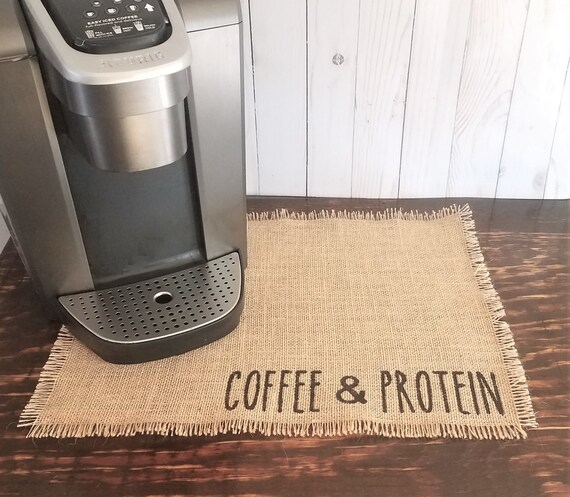 Protein Coffee Bar Mat Rustic Farmhouse 