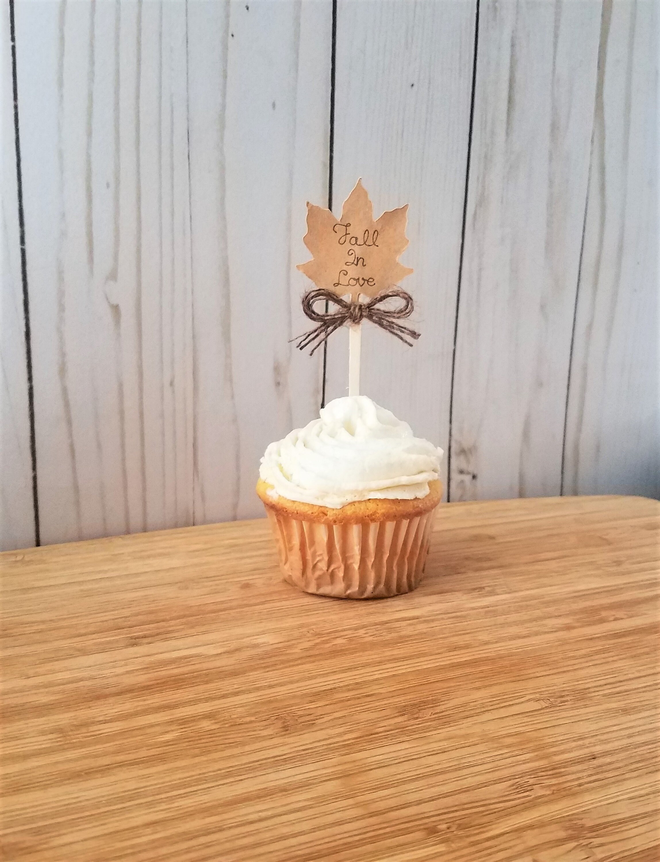 Fall In Love Cupcake Picks Rustic Wedding Cupcake Toppers Etsy
