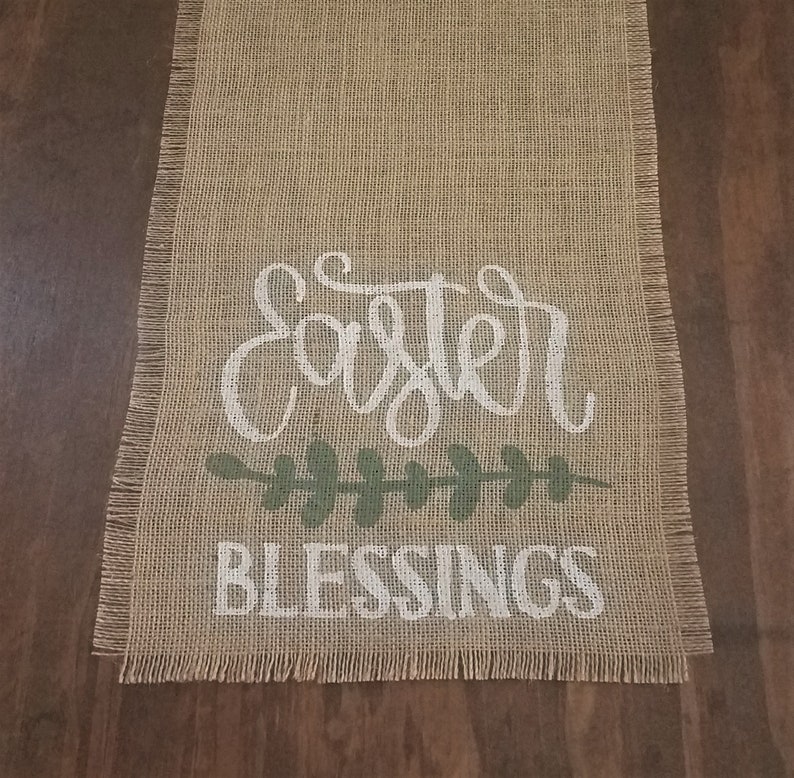 Burlap Easter Table Runner Farmhouse Easter Table Etsy