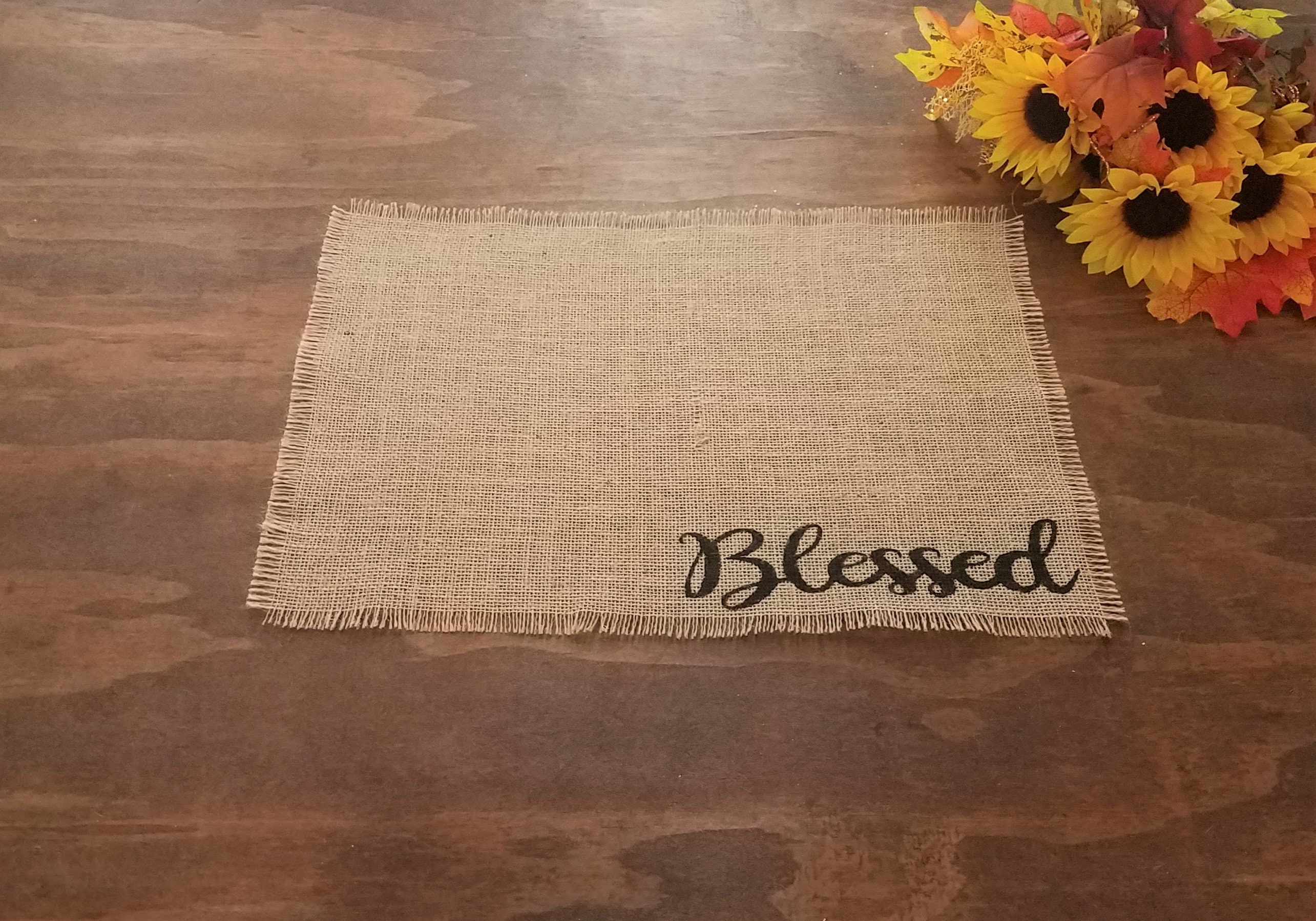 Farmhouse Placemats Fall Placemats Burlap Place Mats Rustic Etsy