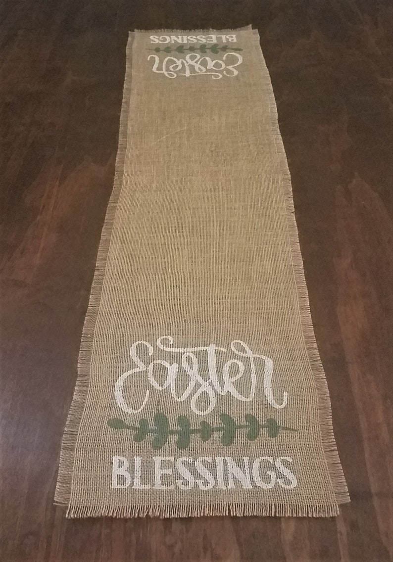 Burlap Easter Table Runner Farmhouse Easter Table Etsy