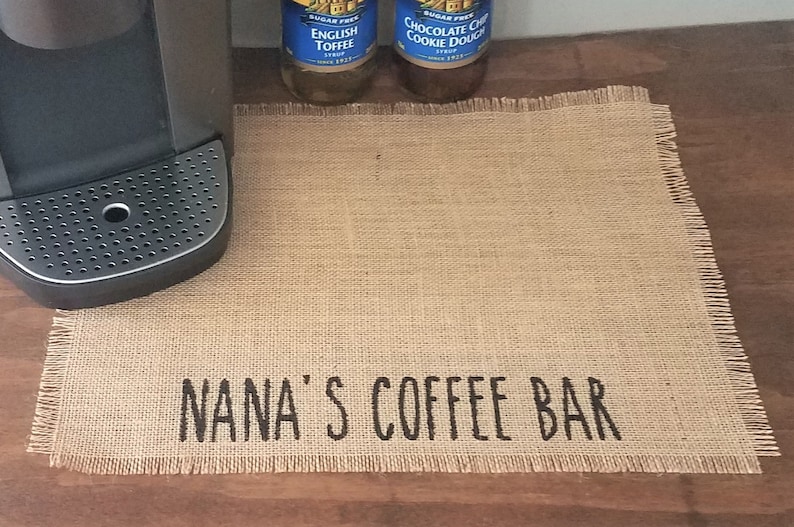 Farmhouse Coffee Bar Decor Nana/'s Coffee Bar Mat Mothers Day Gift For Nana From Grandkids Rustic Coffee Maker Mat Mat For Keurig