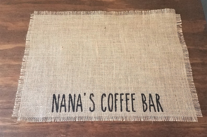 Farmhouse Coffee Bar Decor Nana/'s Coffee Bar Mat Mothers Day Gift For Nana From Grandkids Rustic Coffee Maker Mat Mat For Keurig