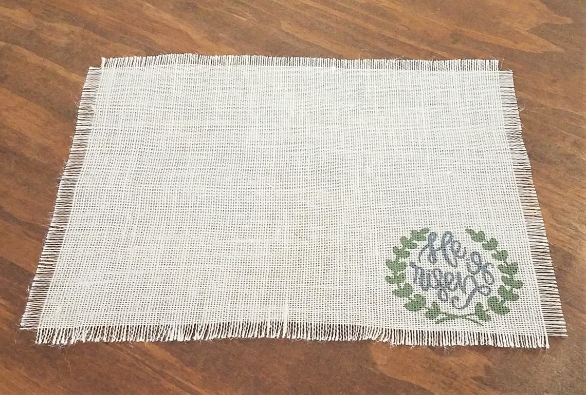 He is Risen Burlap Placemats Religious Scripture Thanksgiving Etsy