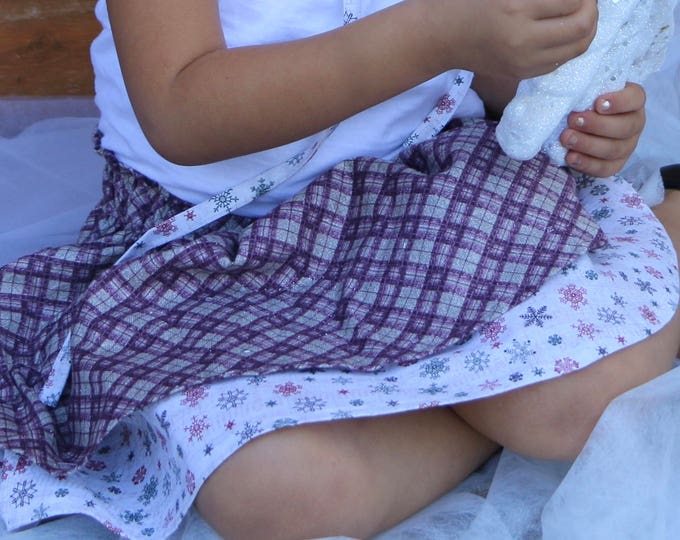 Plaid, Snowflake, Skirt