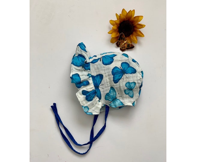Ruffled Butterfly Bonnet, Vintage look
