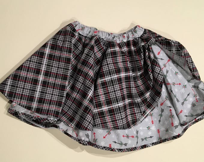 Holiday Plaid Girls Twirl Skirt