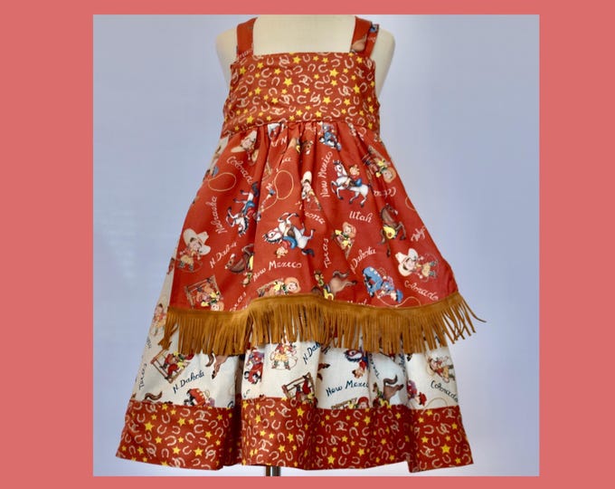 Yeehaw Cowgirl Dress, Cowgirl  Dress, Country Dress, fringe dress