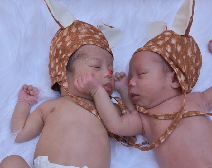 Reindeer Bonnet, Rudolph Bonnet, deer Bonnet, baby bonnet