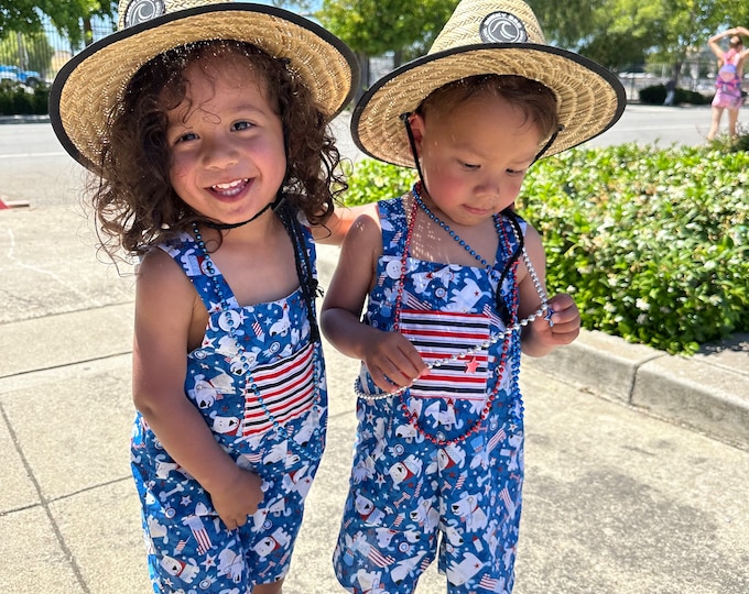 Boys Patriotic Romper, Independence Romper, Red, White, and Blue Romper,