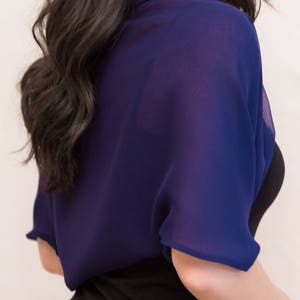Marine Blue Shawlee Shrug,Wedding bolero, shawl,coverup, bridesmaid, bridal party,mother of bride, boho Shrug, 100% silk , classic, elegant