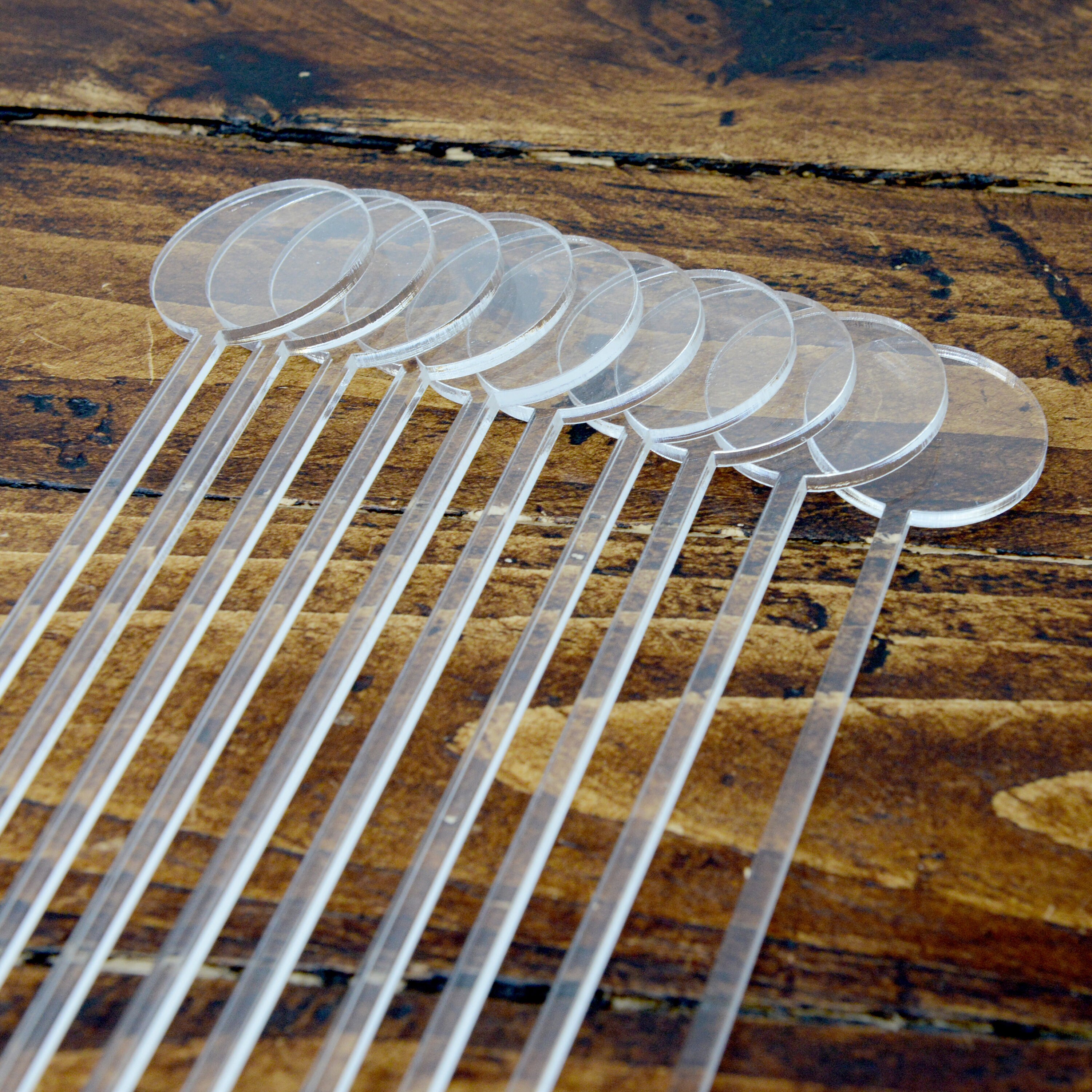 Pack of 10 clear drink stirrers Etsy