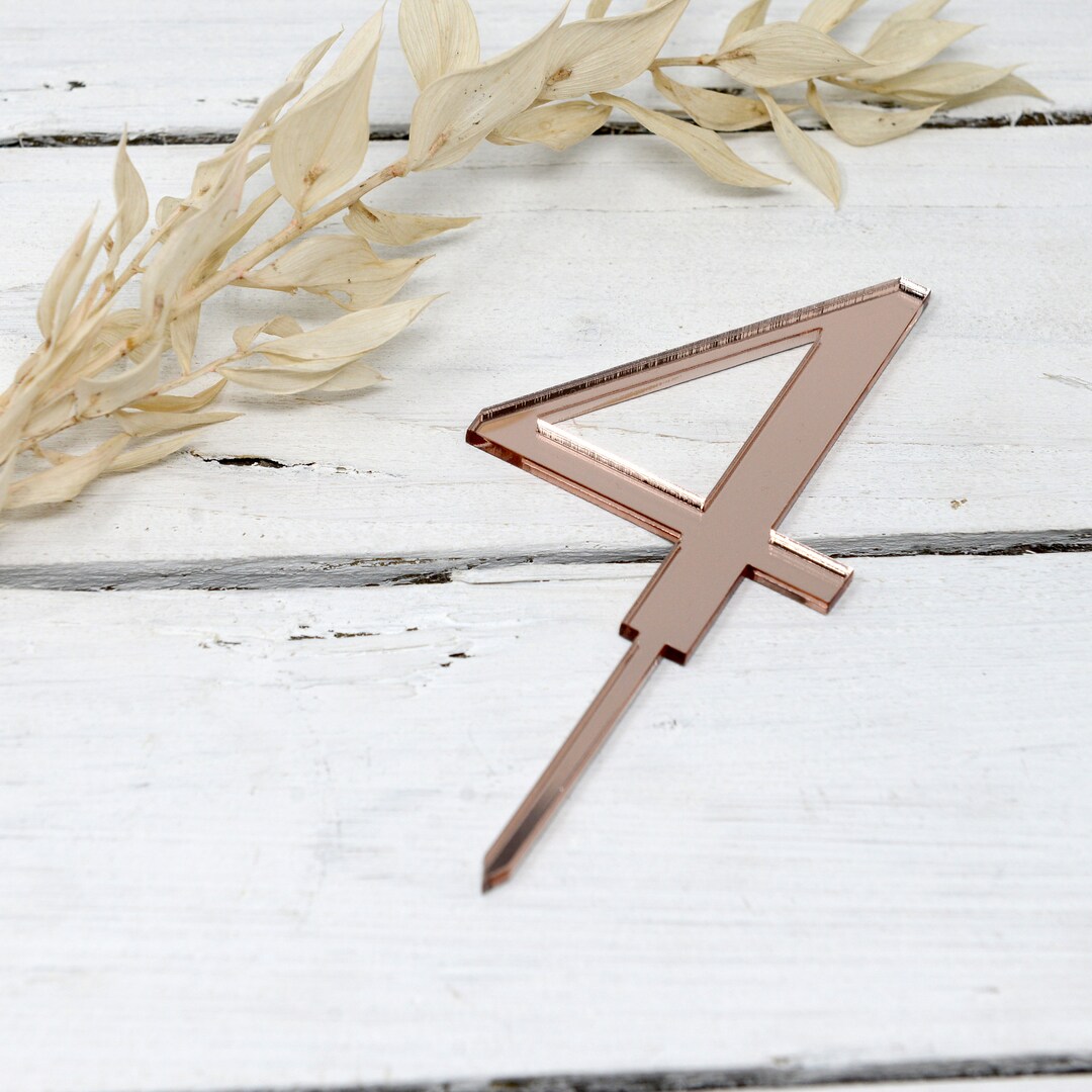 Mirrored Rose Gold Number Topper Cake Topper Number Cake - Etsy UK