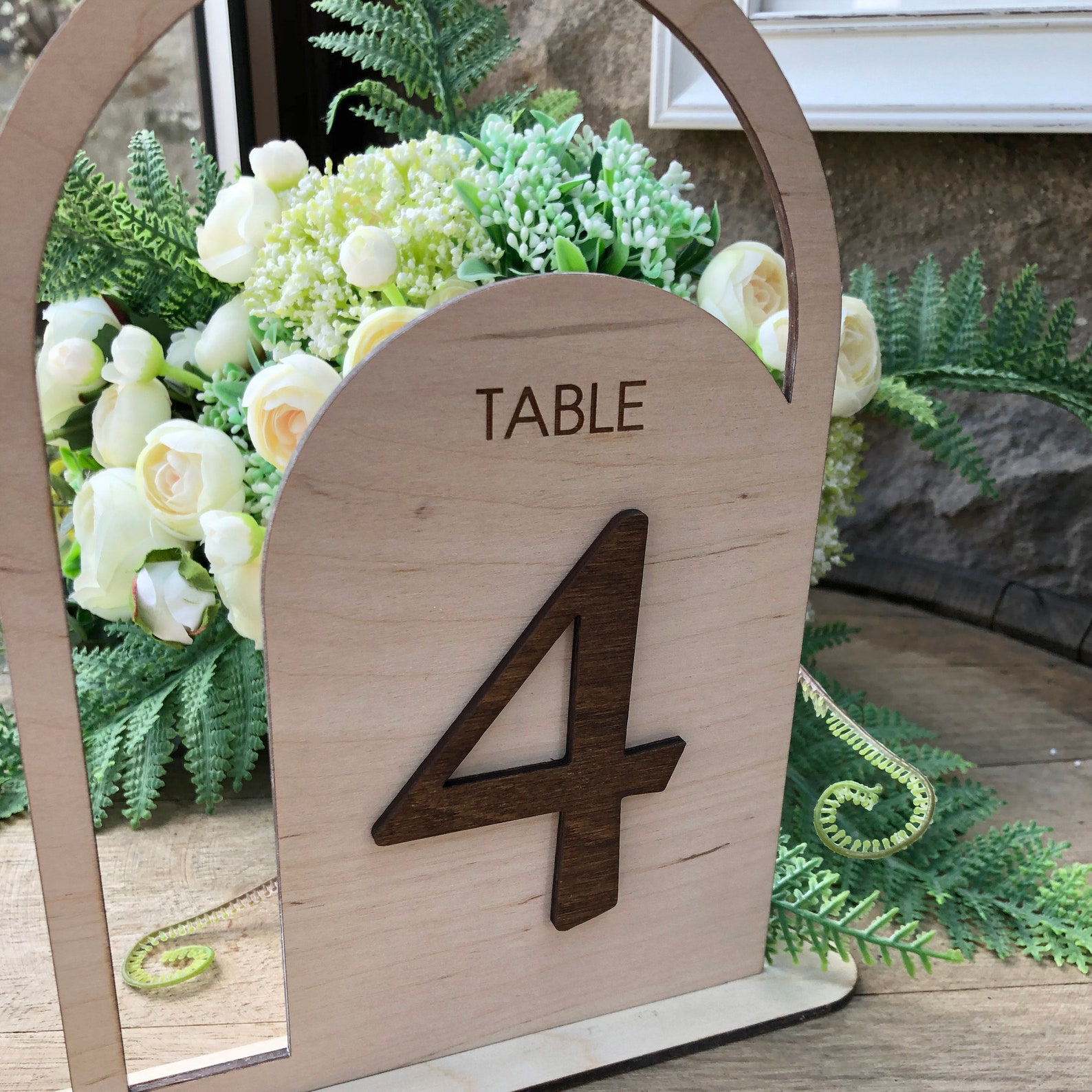 Wooden Table Number Free Standing Wedding Table Numbers Etsy