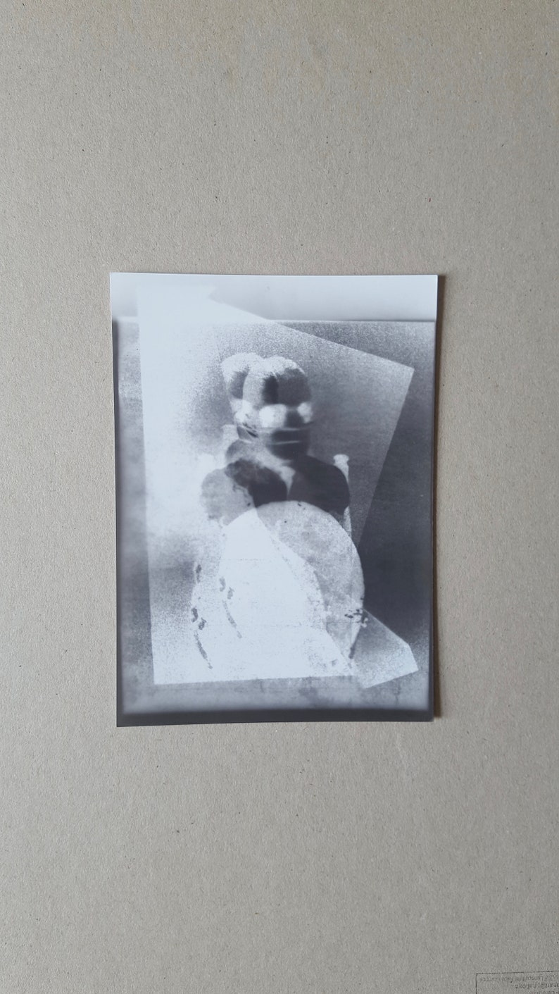 Handmade Photograph Minimalist Wall Art Gothic Nude Human Figure 35mm Black and White Photograph