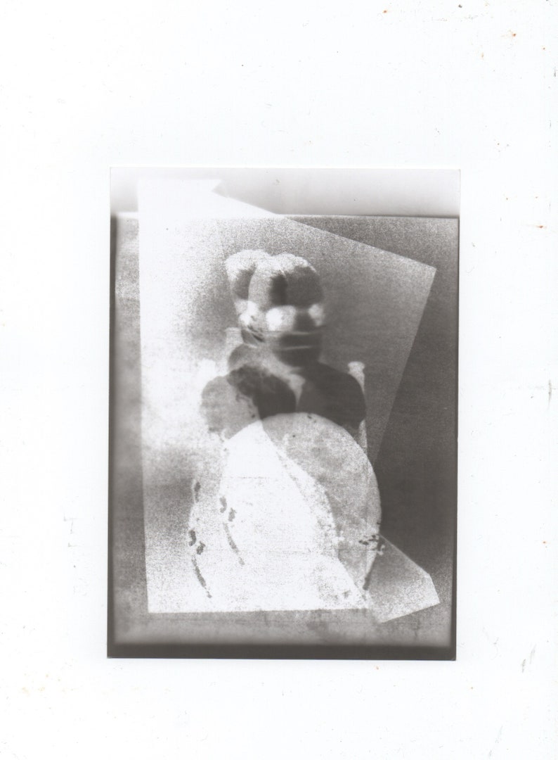 Handmade Photograph Minimalist Wall Art Gothic Nude Human Figure 35mm Black and White Photograph