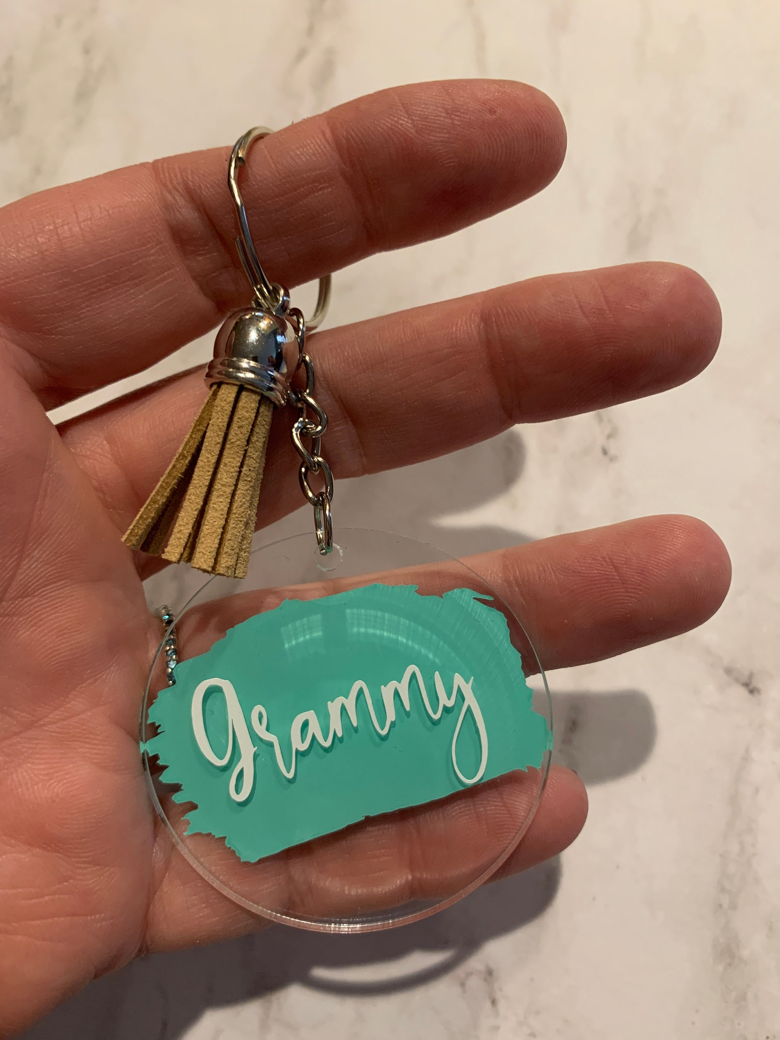 Customized Acrylic Keychain with Tassel Etsy