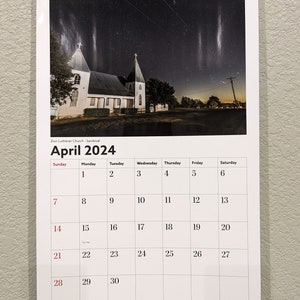Texas Churches 11" x 17" Full-Color 2024 Wall Calendar
