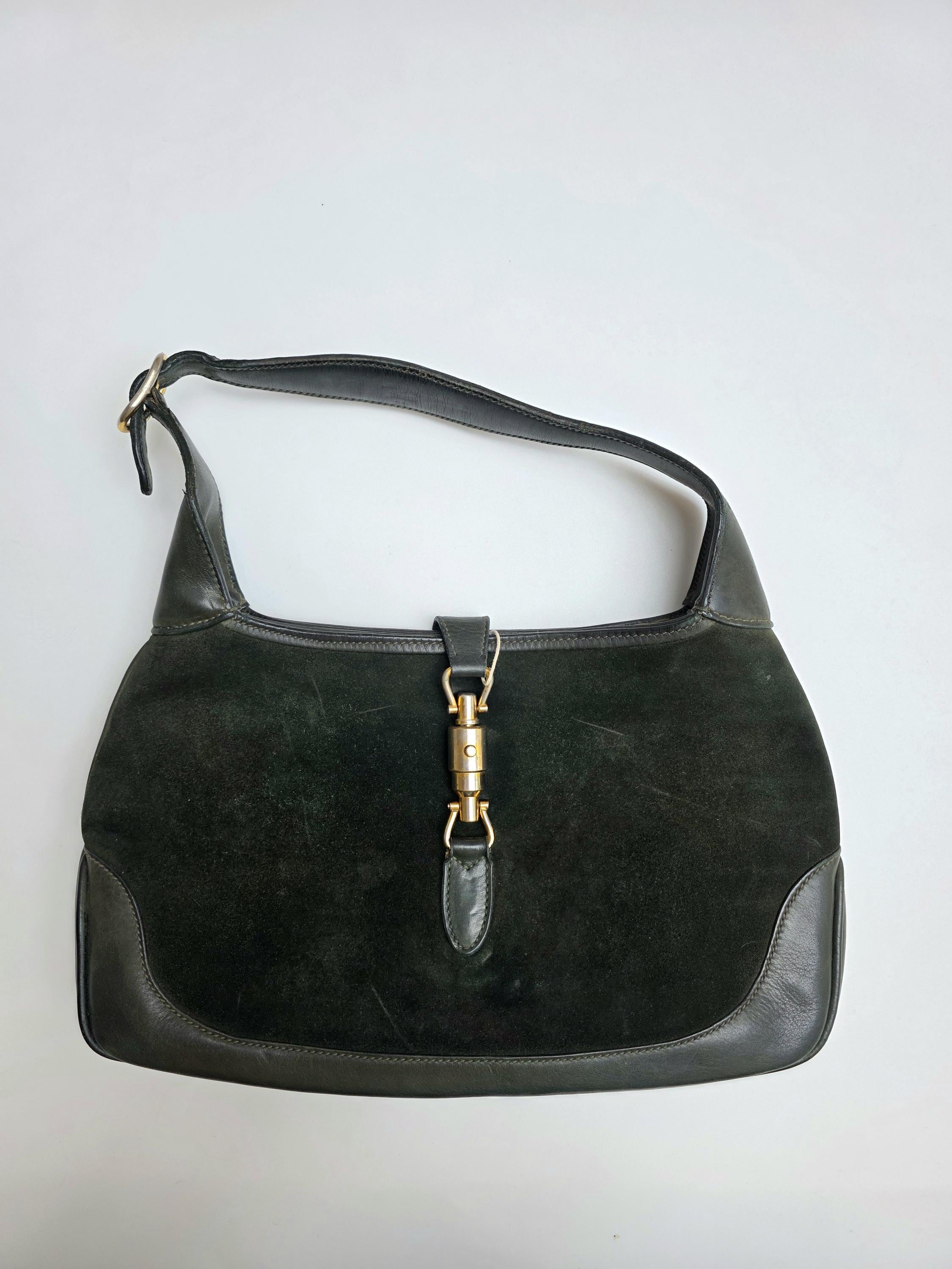 バッグ GUCCI SUEDE LEATHER STRAP HAND BAG Gucci Suede Bag - Etsy