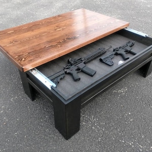 Hidden Gun Storage Sliding Top Coffee Table image 1