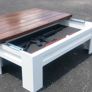 Hidden Gun Storage Sliding Top Coffee Table image 3