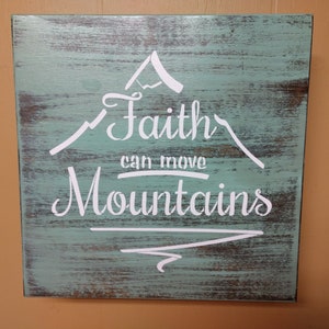 Faith Moves Mountains  Mini Wall Art Box