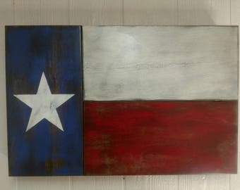 Hidden gun storage.  Small Texas Flag