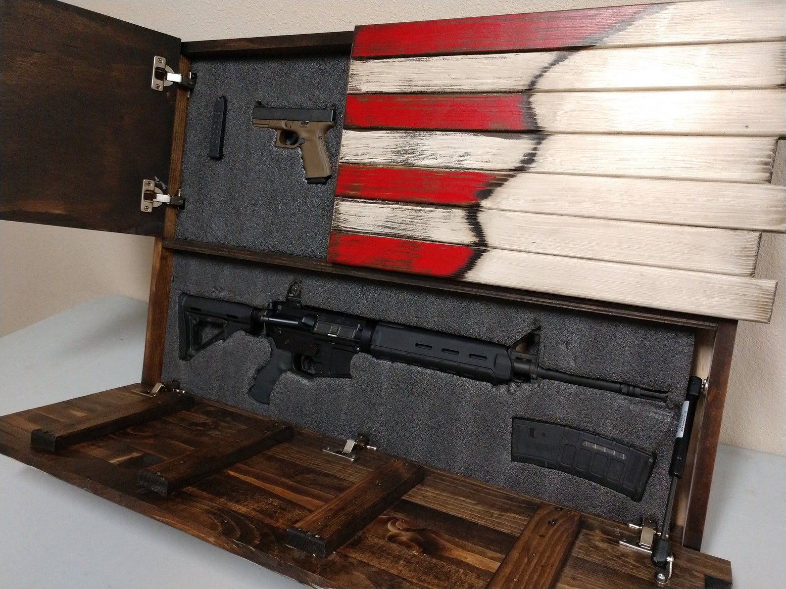 Premium Large American Flag Gun Case With Some Gave All Logo Etsy