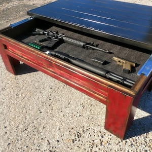 Hidden Gun Storage Sliding Top Coffee Table image 10