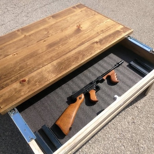 Hidden Gun Storage Sliding Top Coffee Table image 8