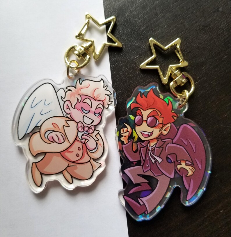 Good Omens Aziraphale and Crowley Charms