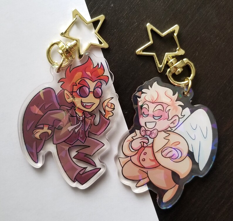 Good Omens Aziraphale and Crowley Charms