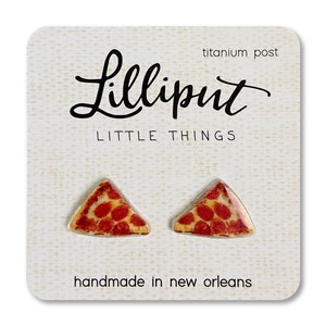 Pepperoni Pizza Earrings // Miniature Food Earrings // Funny Earrings // Quirky Earrings // Best Friend Gift // Stocking Stuffer